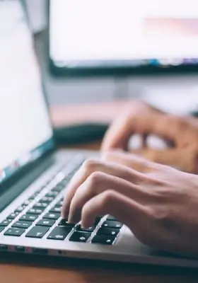 Person using the computer