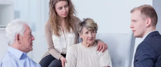 Image of family discussing inheritance rights with lawyer. | Keystone Law