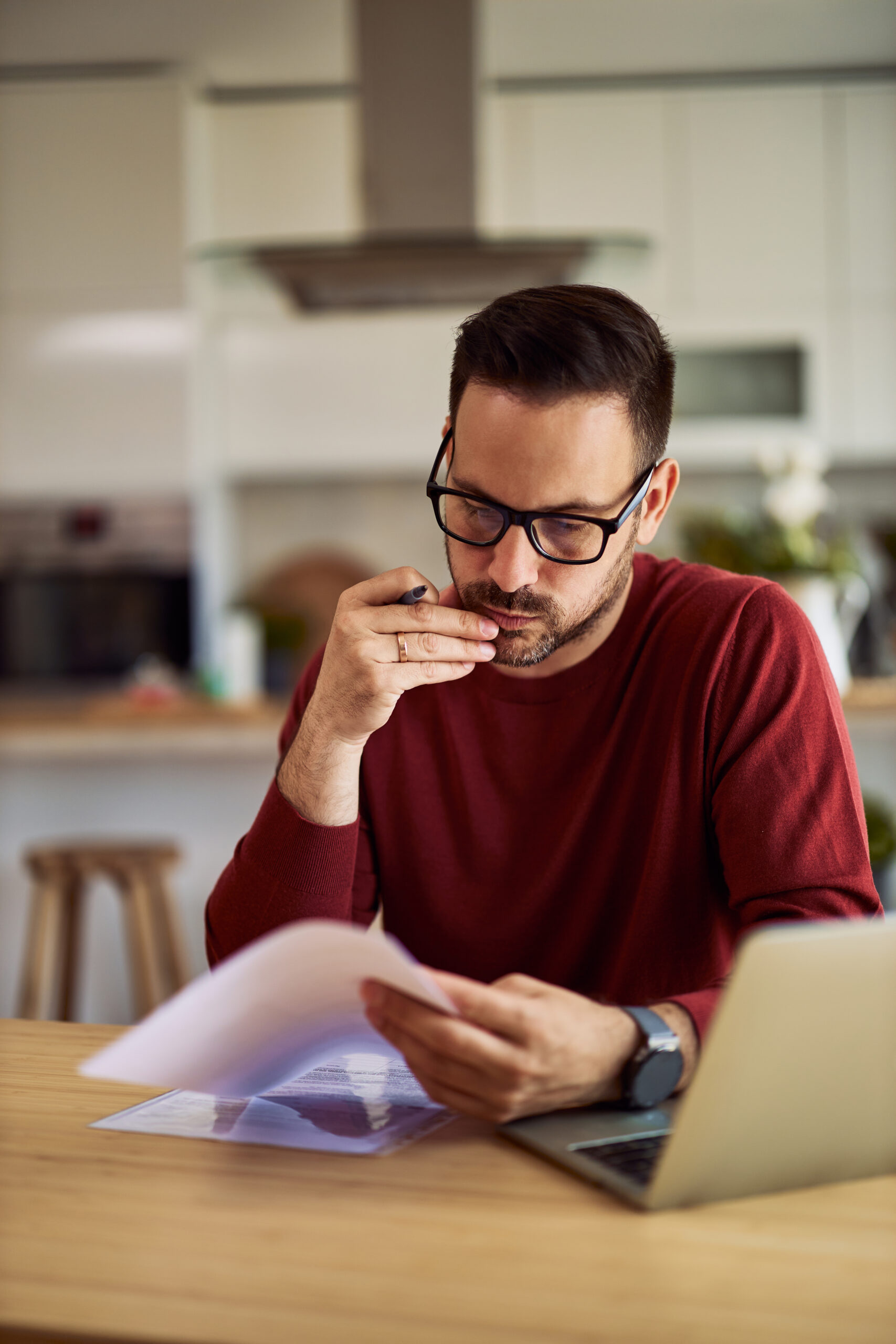 A man reading