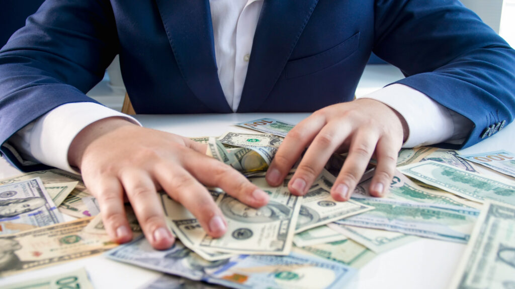 Conceptual photo of greed and avarice